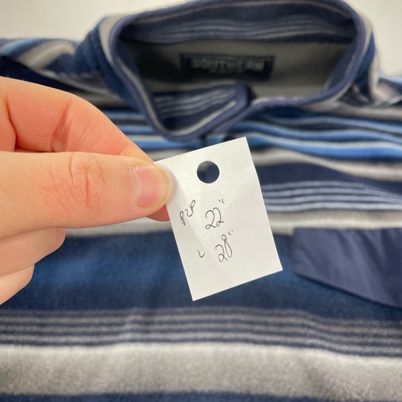 Southern Grit Striped Fleece Pullover Sweater Mens Small or Womens Medium - Picture 5 of 7
